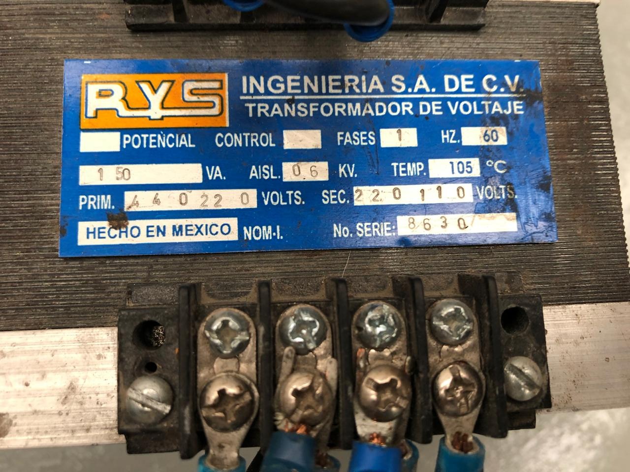 Transformador RYS 8630