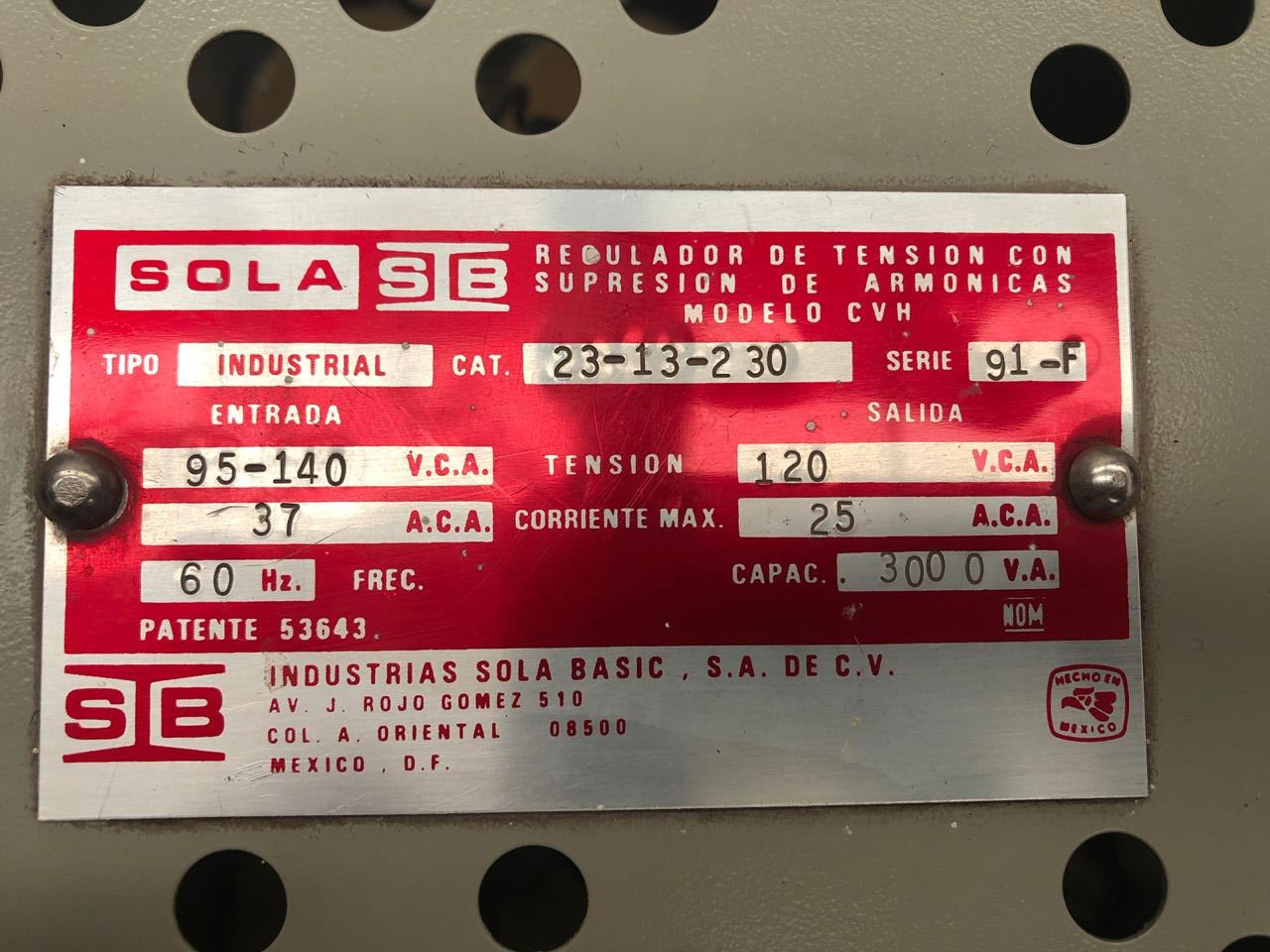 Regulador de Tensión Sola Basic 23-13-2 30