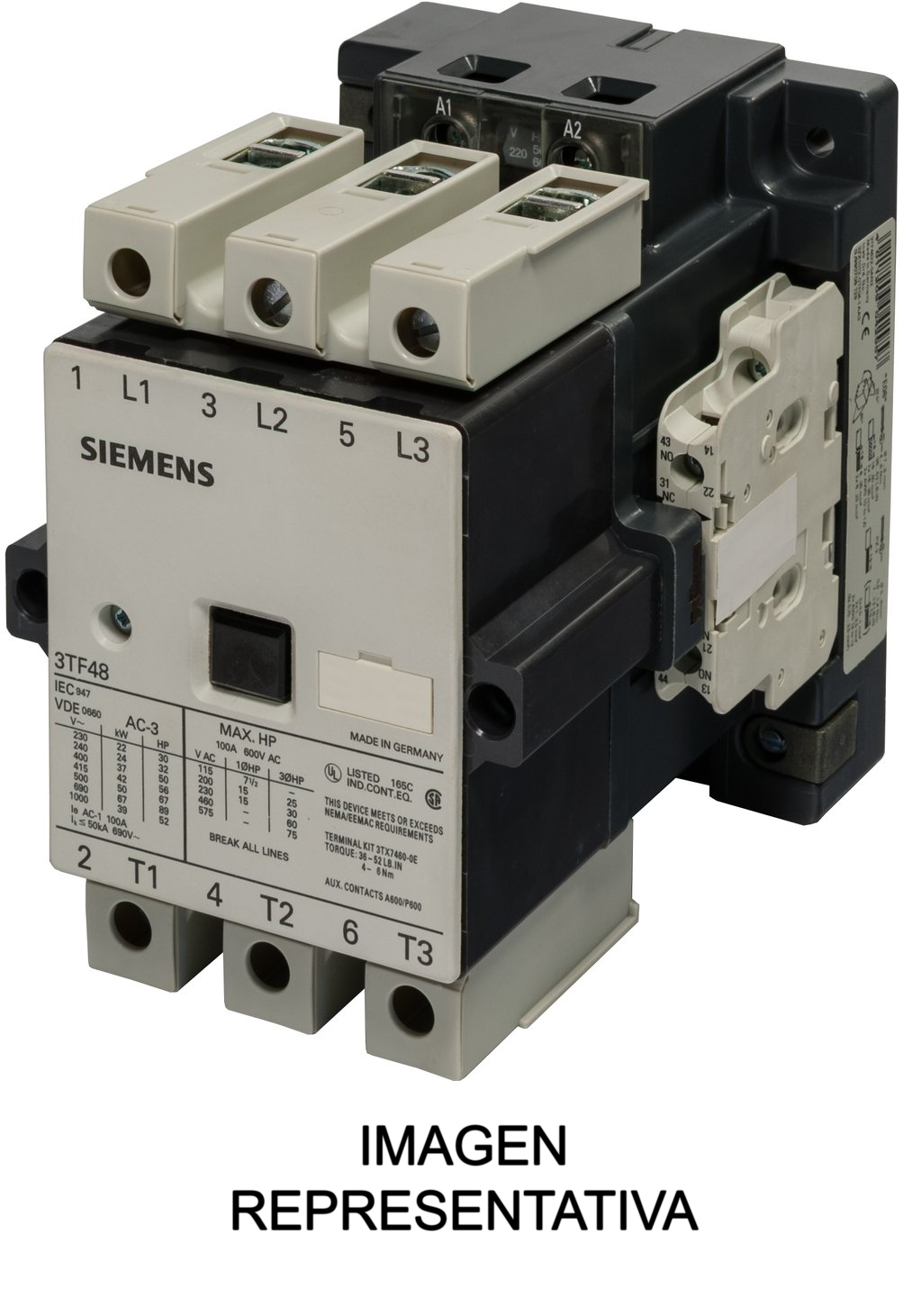Contactor Bobina Siemens 3TF4822-0A