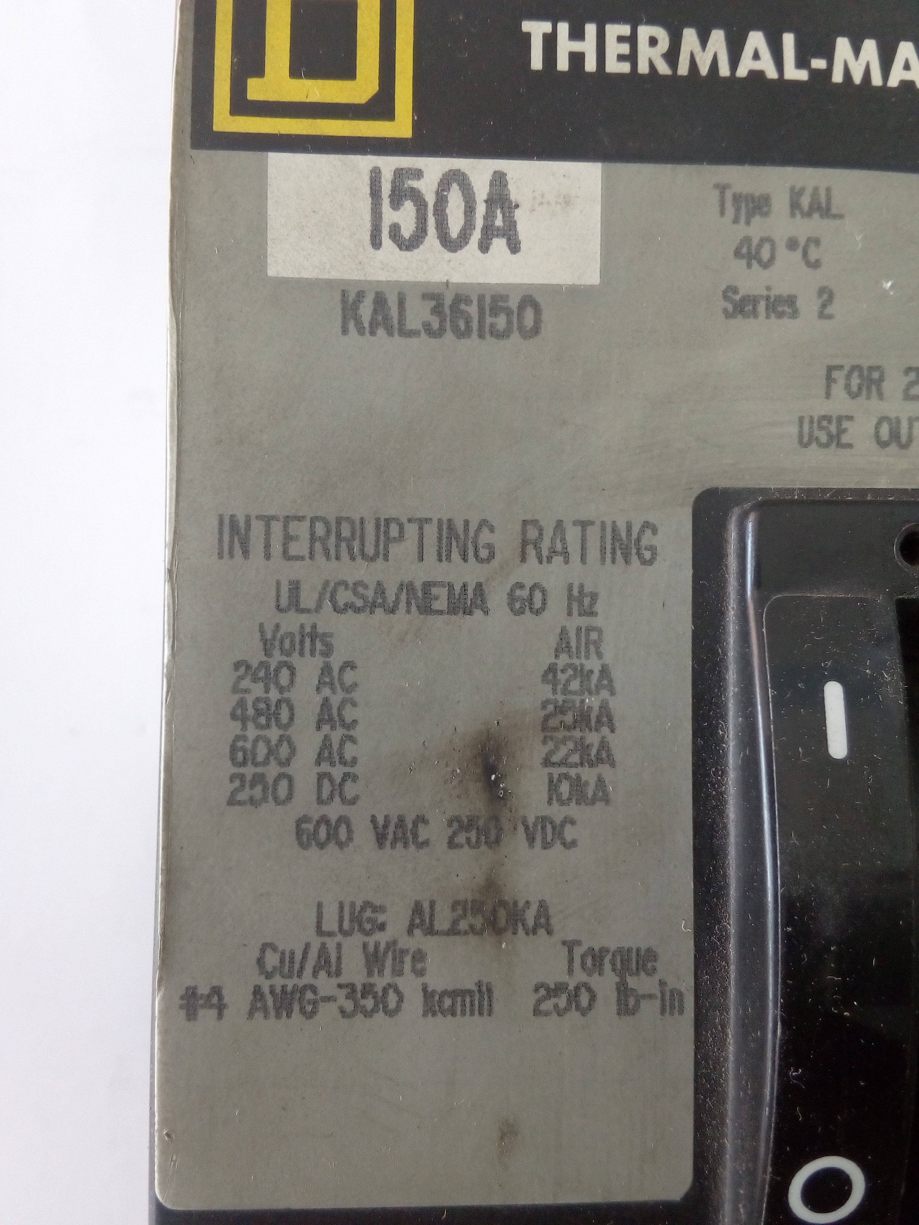 Interruptor Square D KAL36150