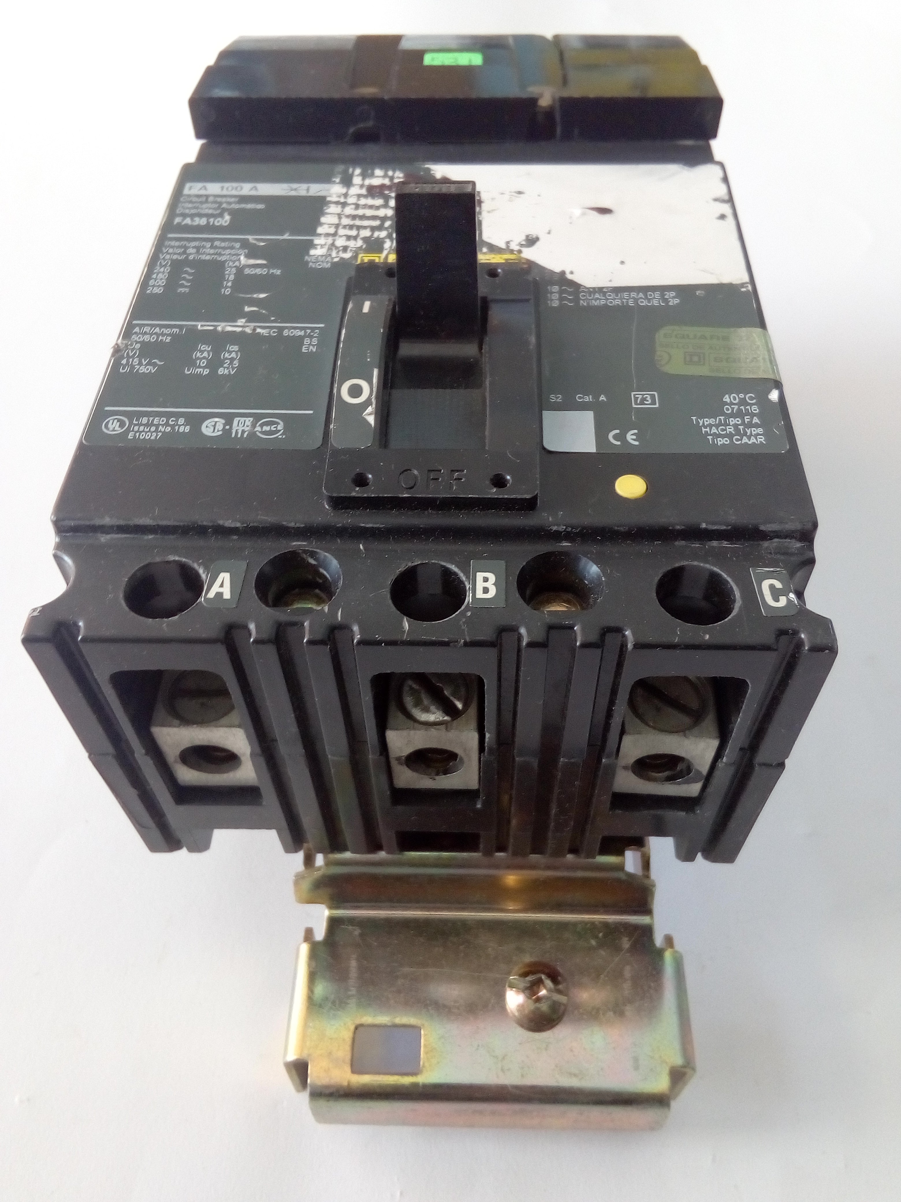 Interruptor Square D FA36100