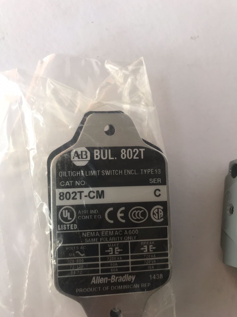 Limit Switch Allen Bradley 802T-CM