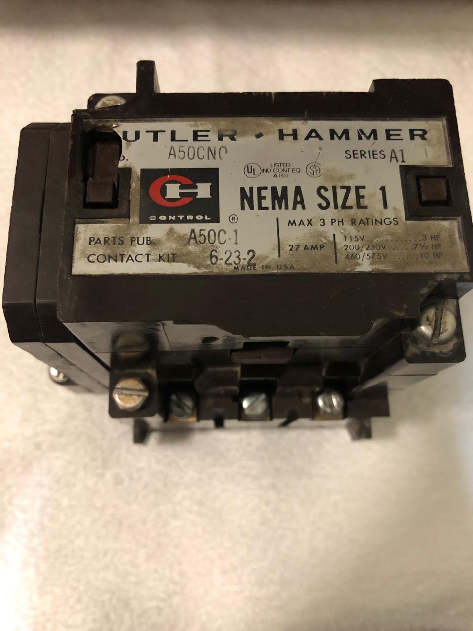 Contactor Cutler Hammer A50CN0