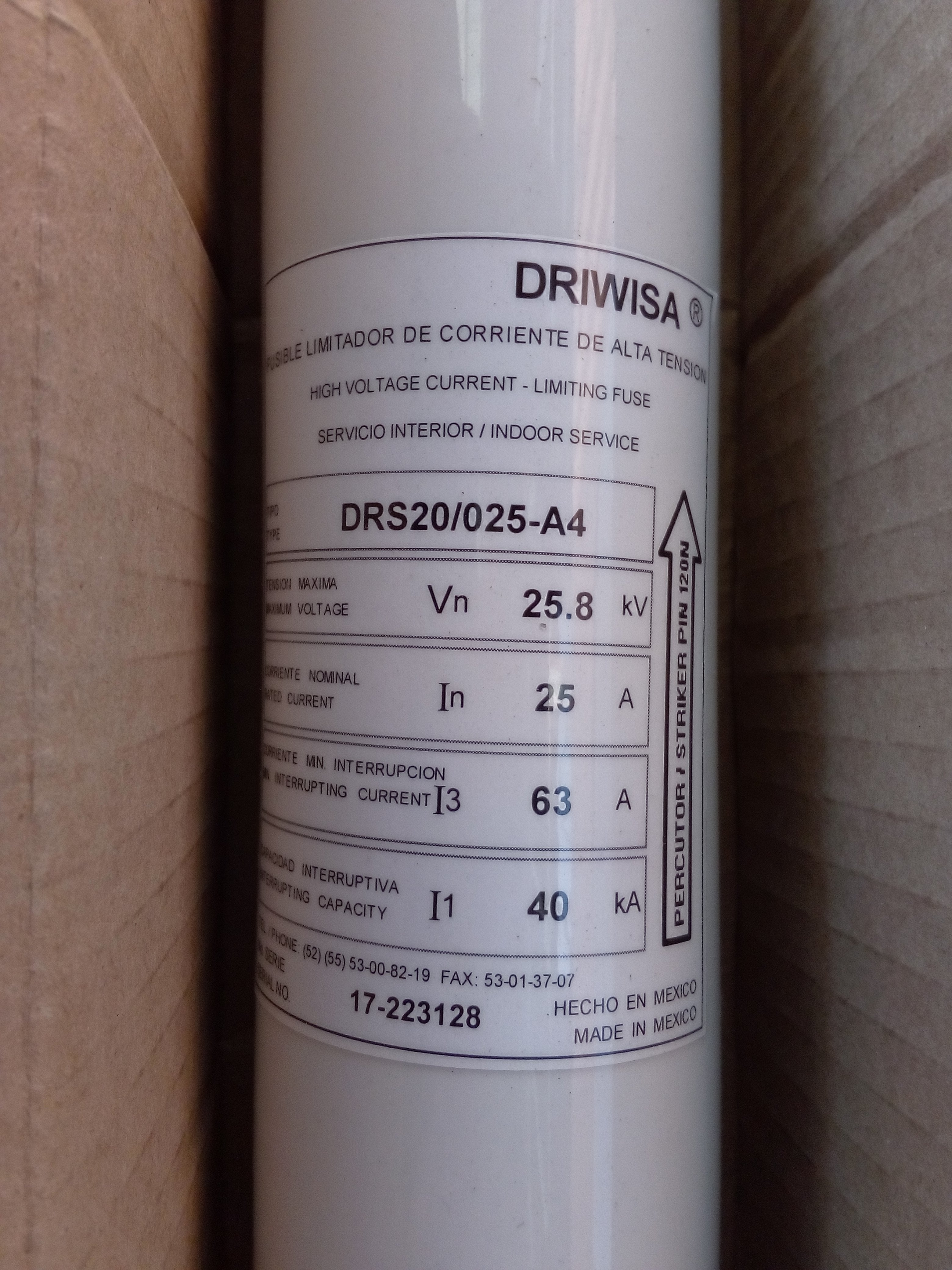 Fusible Driwisa DRS20-025-A4