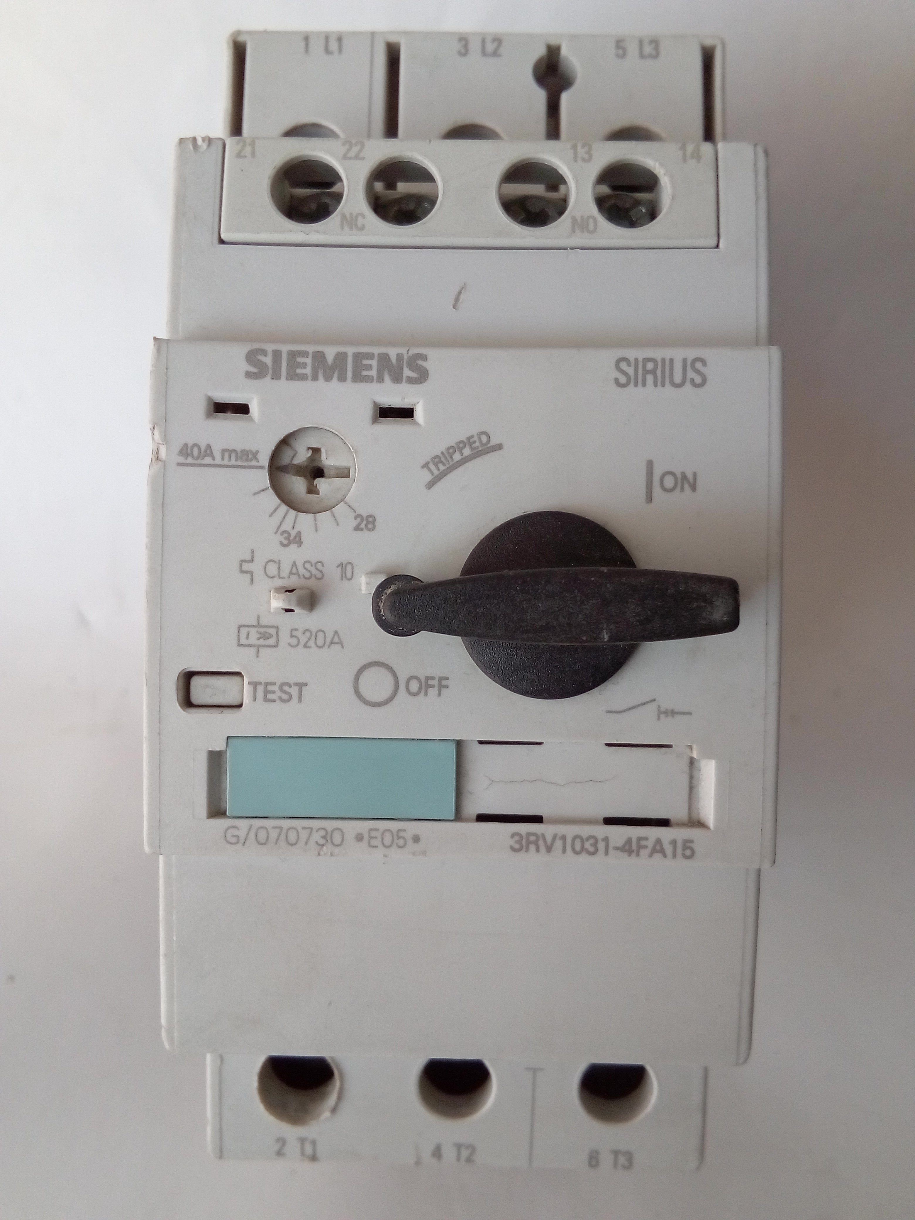 Guardamotor Siemens 3RV1031-4FA15