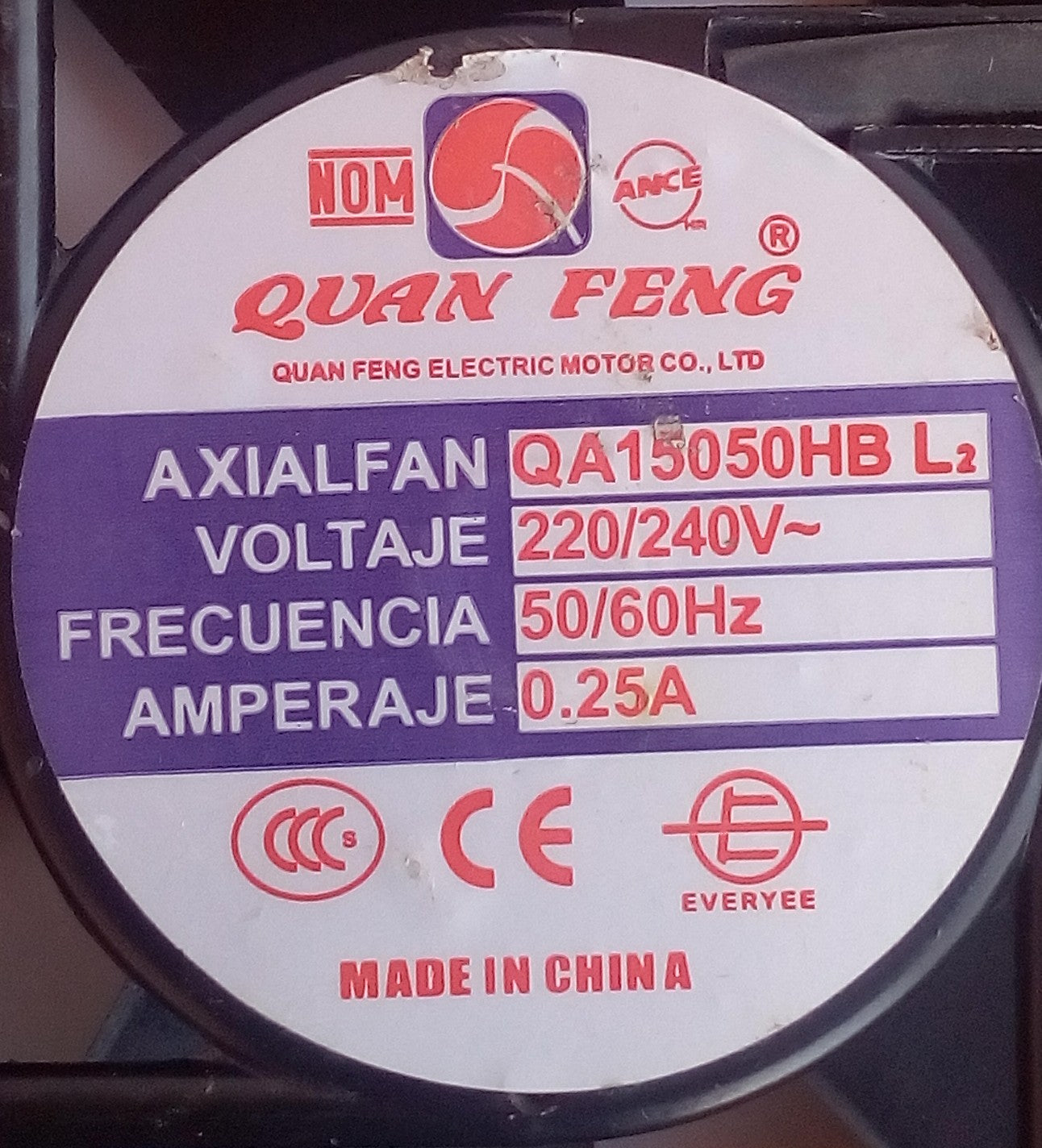 Ventilador Quan Feng QA15050HBL2