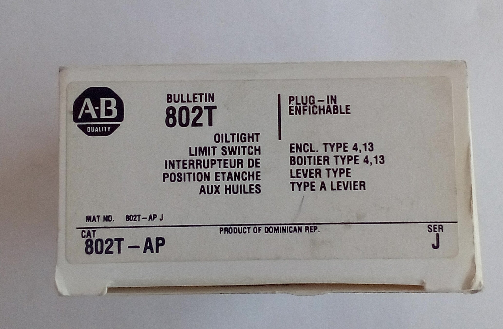 Limit Switch Allen Bradley 802T-AP