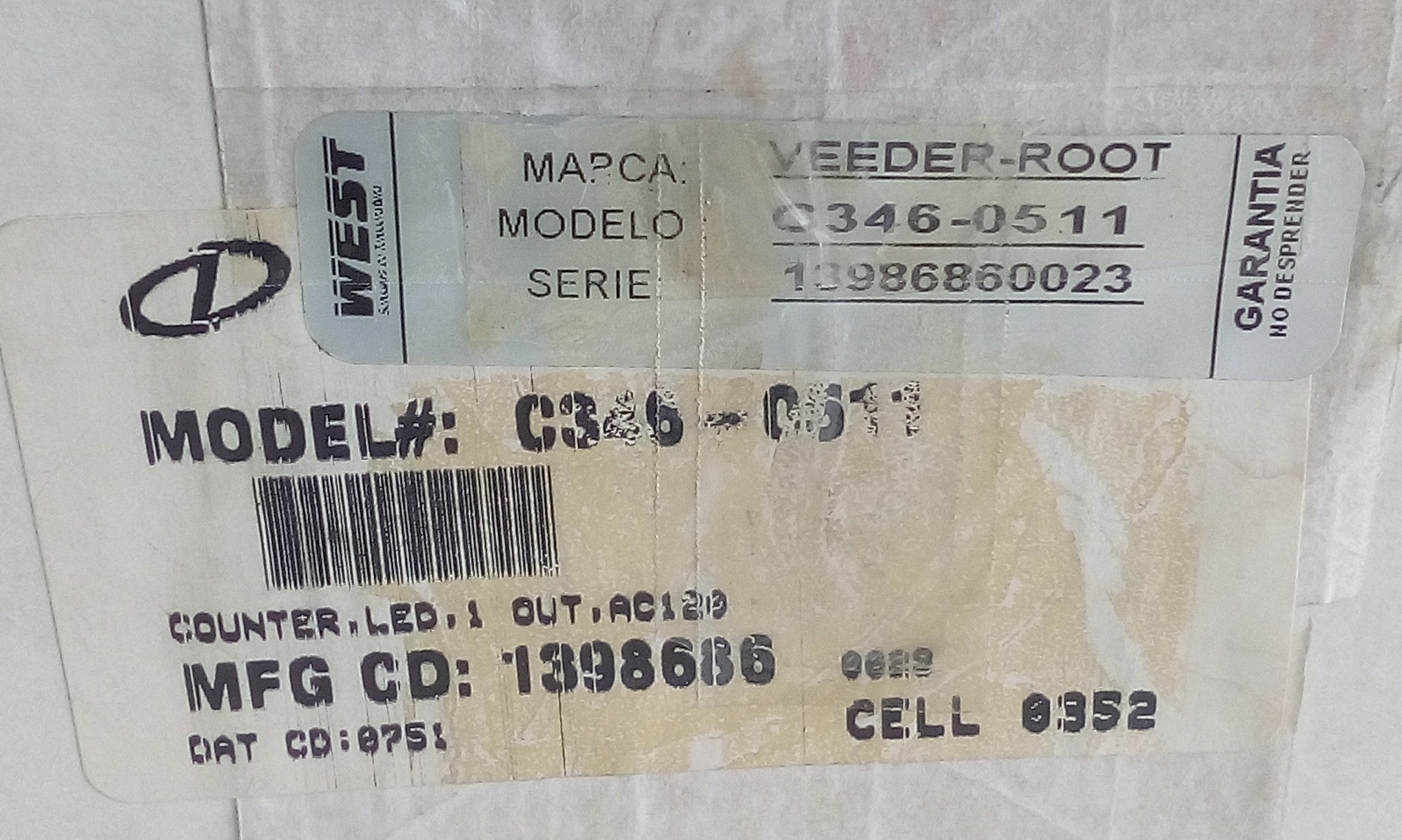 Contador Veeder-Root C346-0511