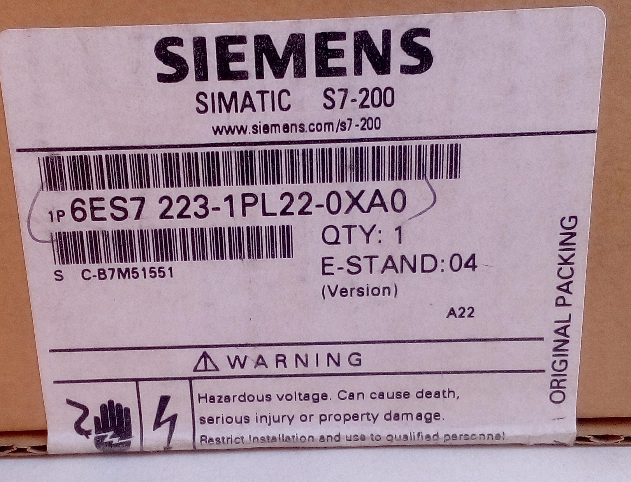 Modulo PLC Siemens 6ES7223-1PL22-0XA0