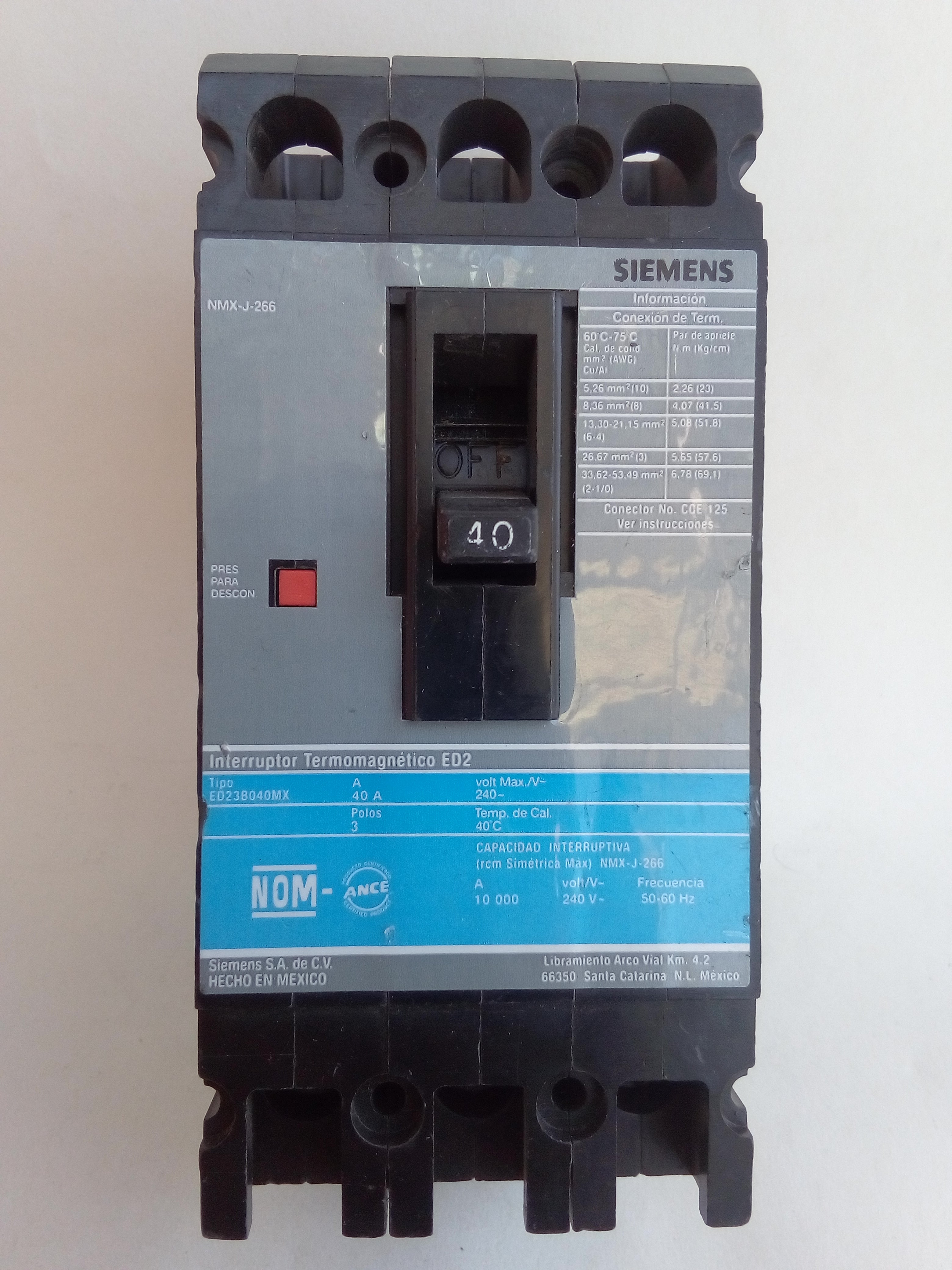 Interruptor Siemens ED23B040MX