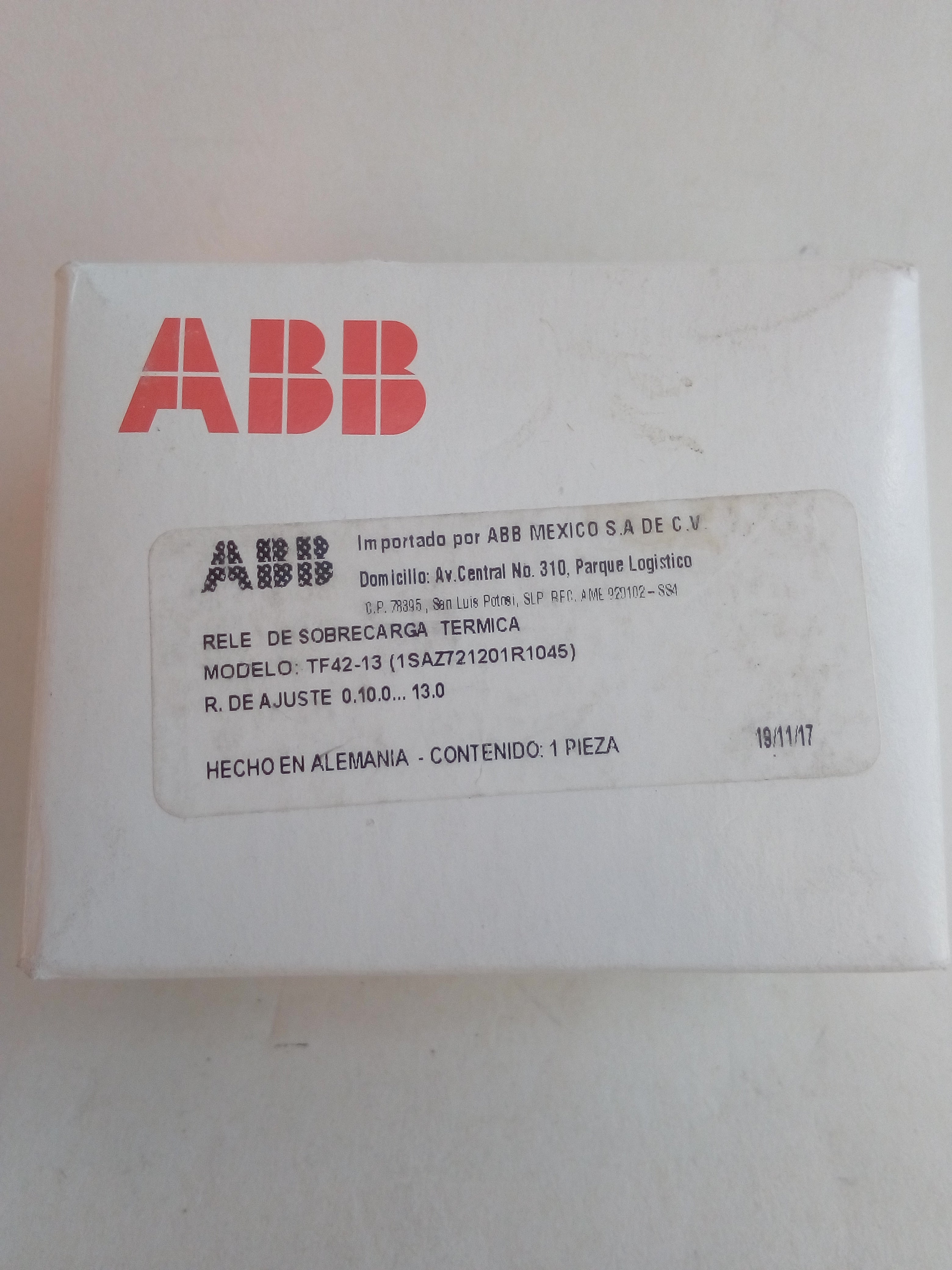 Relevador ABB TF42-13