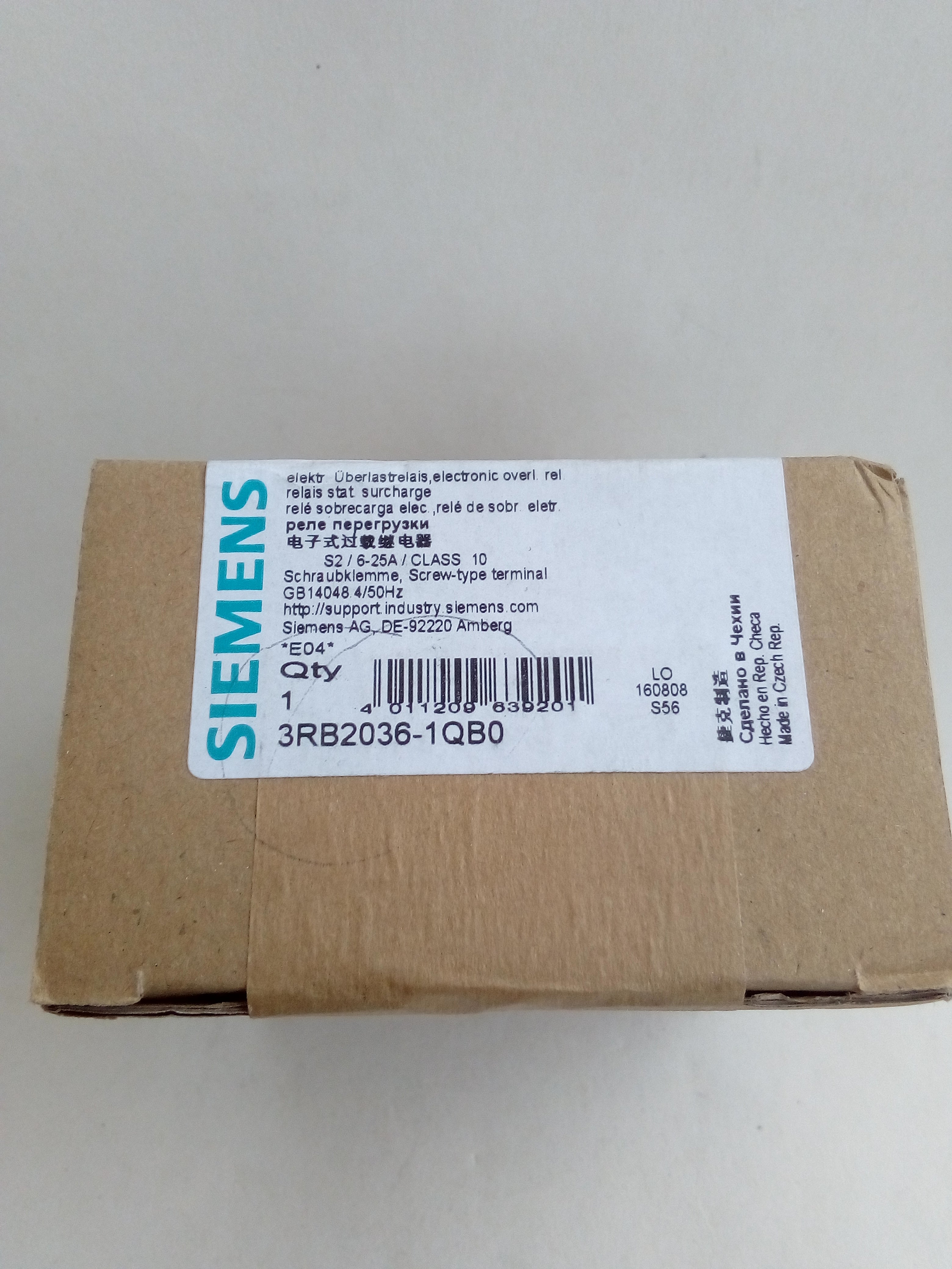 Relevador Siemens 3RB2036-1QB0