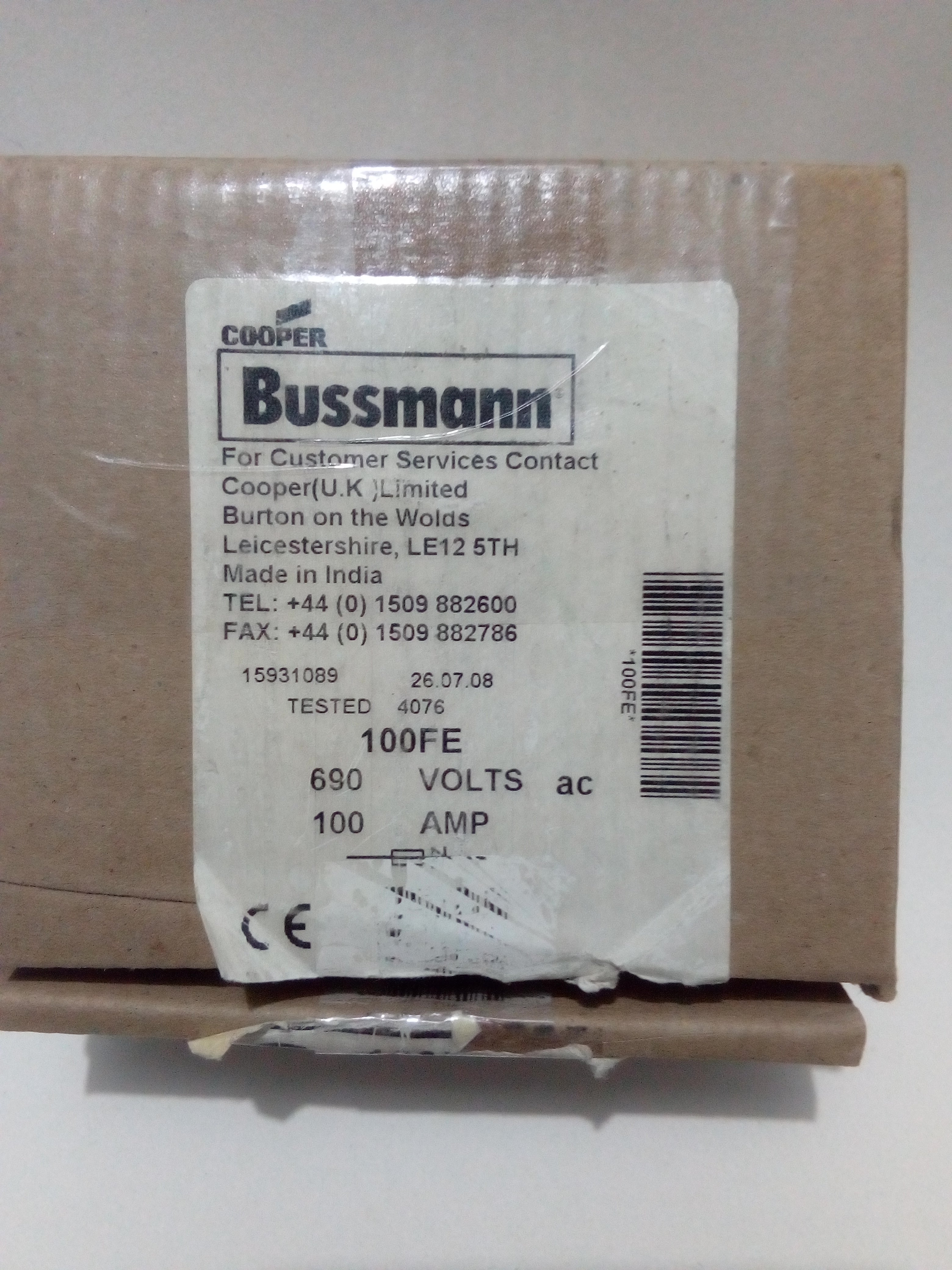 Fusible Bussmann 100FE