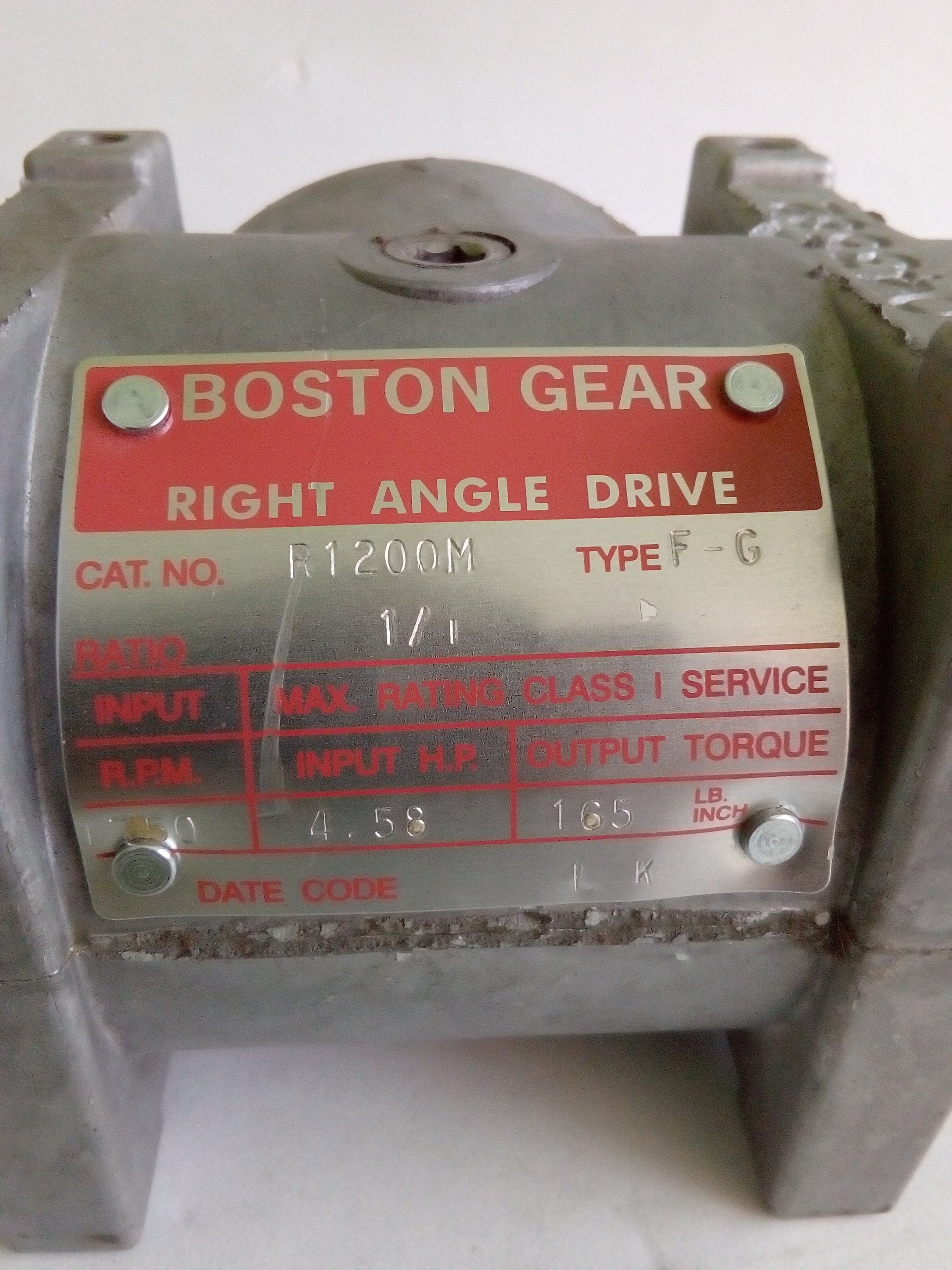 Unidad de Angulo Boston Gear R1200M