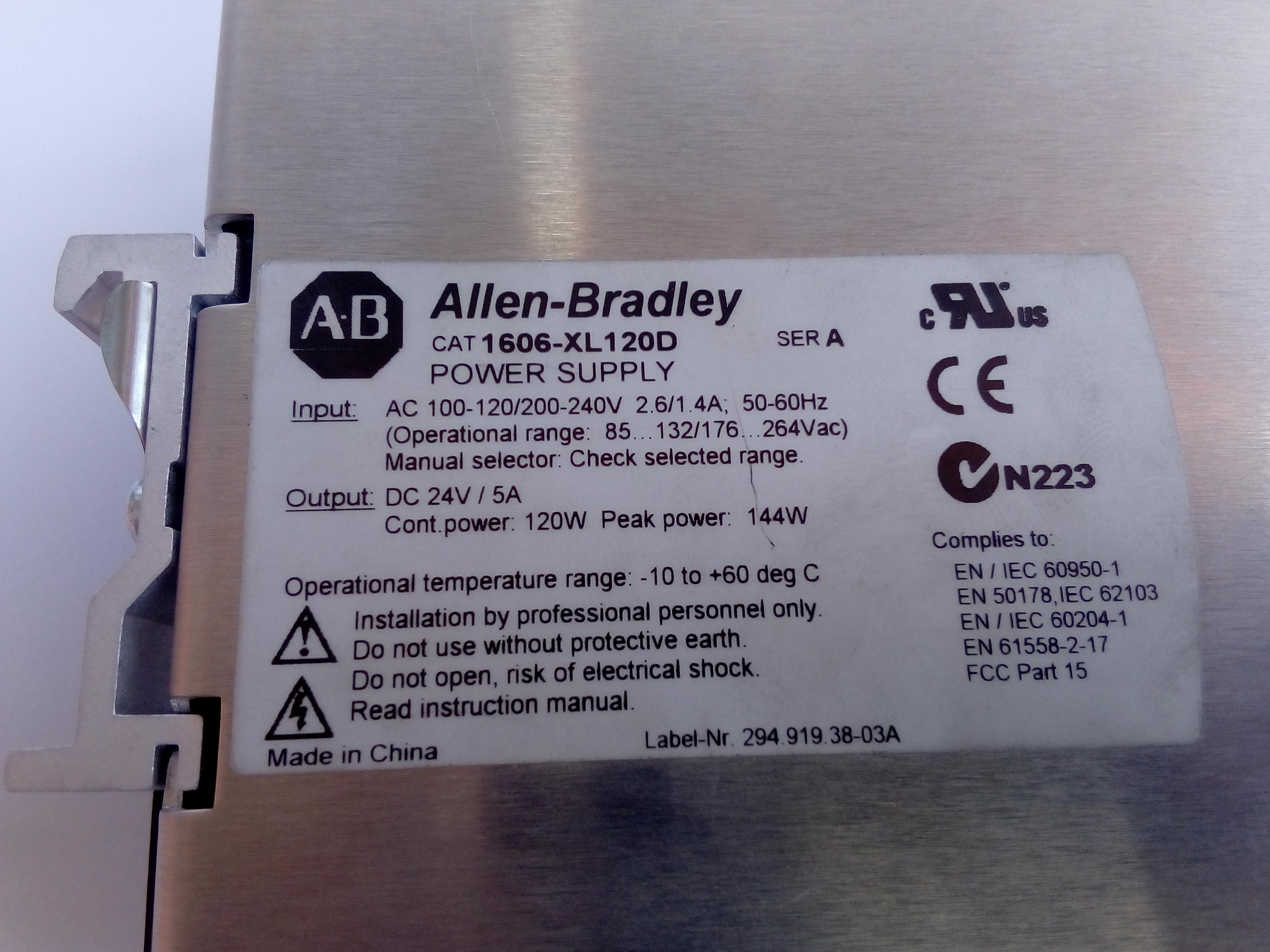 Fuente Allen Bradley 1606-XL120D