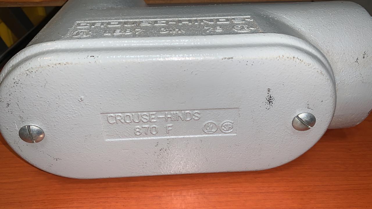 Conduit électrique Crouse Hinds LB87 – Taille 3, Neuf