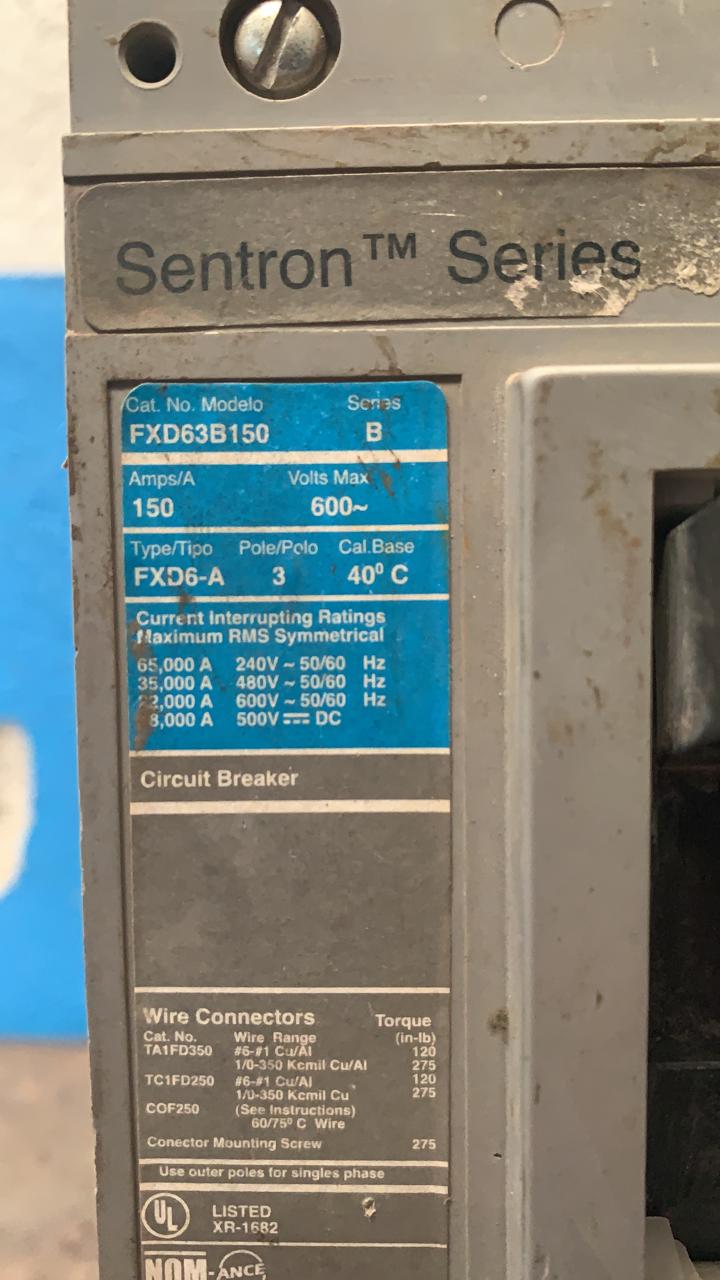 Interruptor Siemens FXD63B150