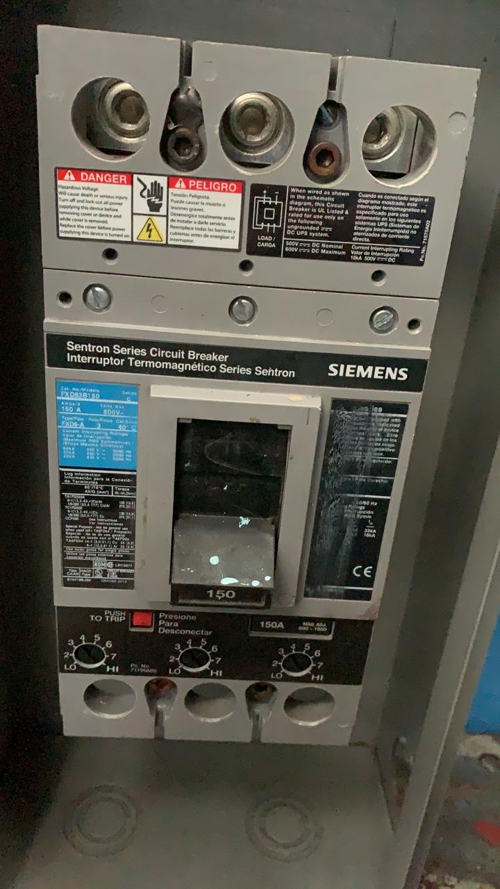 Interruptor en Caja Moldeada Siemens 150A FXD63B150
