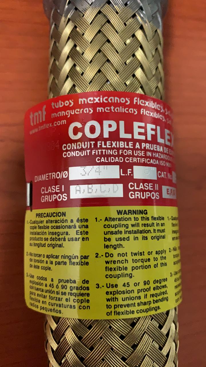 Cople Flexible APE Tubos Mexicanos Flexibles 3/4"